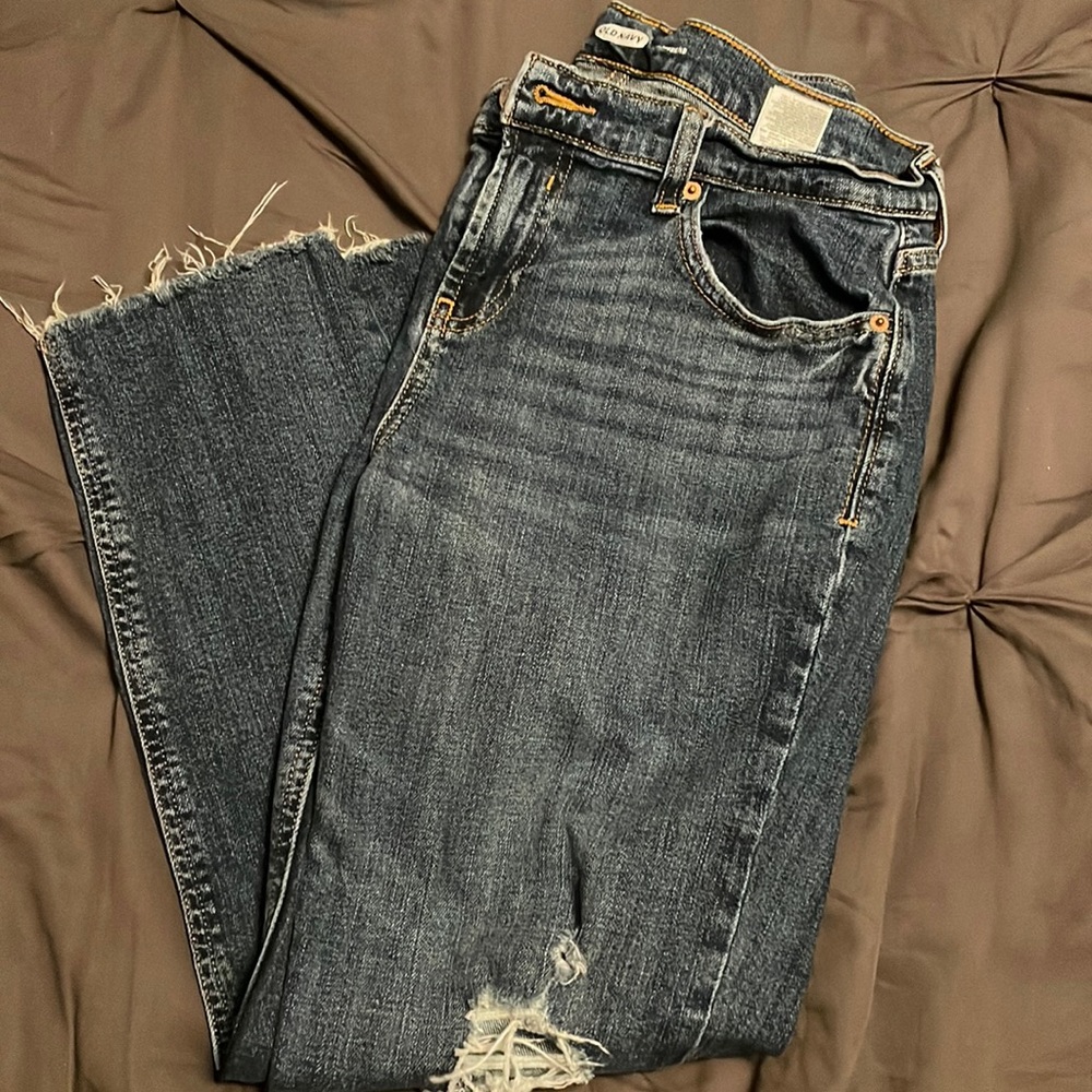 Old Navy Boyfriend Jeans, destroyed knee
